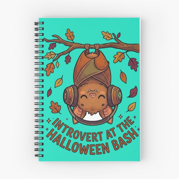 Item preview, Introvert At The Halloween Bash - Cute Bat With Headphones designed and sold by LUKOWEAR.