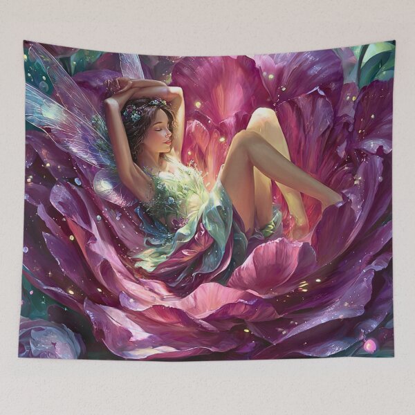 Item preview, Dreamy Fairy Resting In Bloom designed and sold by Storybook Botanica.