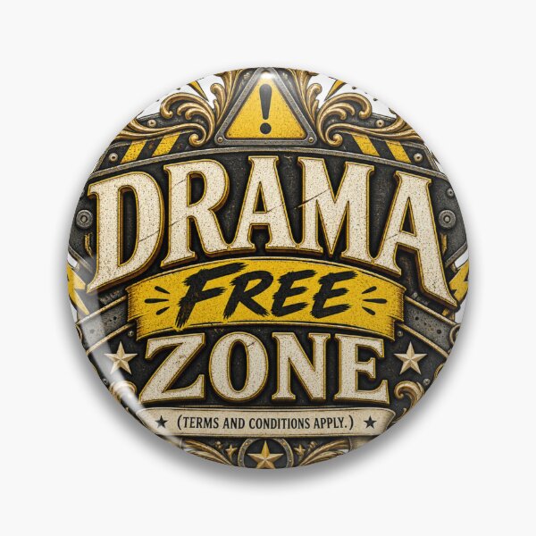 Item preview, Drama Free Zone Sarcastic Design designed and sold by InkroarCo.