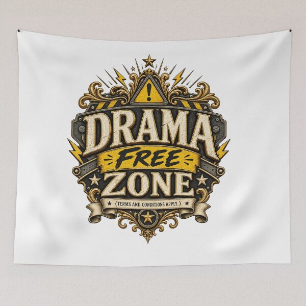 Item preview, Drama Free Zone Sarcastic Design designed and sold by InkroarCo.