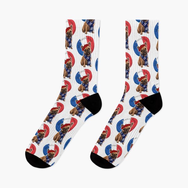 Item preview, My French Love - Cute French Bulldog with French Flag, Beret & Scarf | Funny Frenchie Sticker designed and sold by Avohai!.
