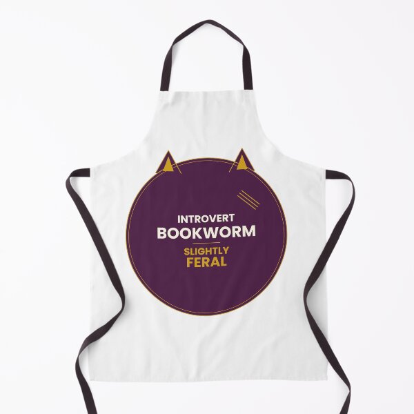 Item preview, Introvert Bookworm Slightly Feral Funny Cat Badge T-Shirt designed and sold by Mega-Shopping.