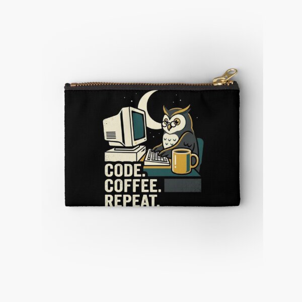 Item preview, Code Coffee Repeat – Night Owl Programmer Illustration designed and sold by Dogandesighn.