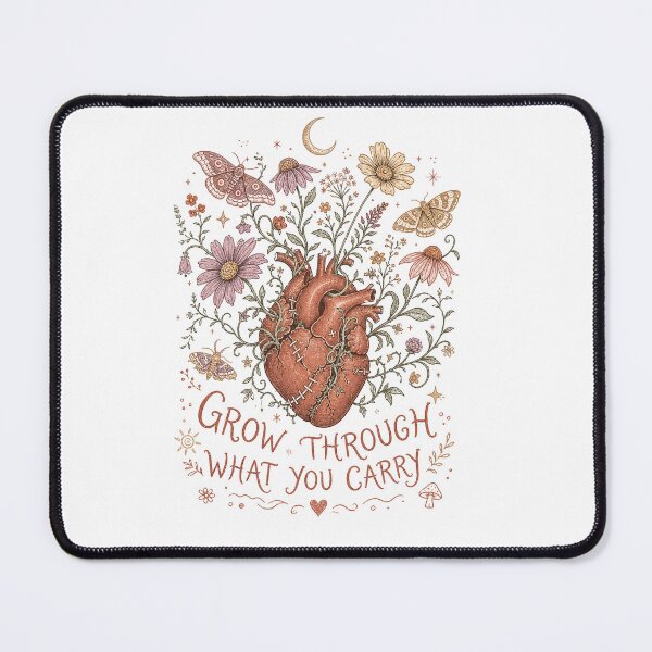Item preview, Grow Through What You Carry Botanical Folk Heart designed and sold by ice-apparel.