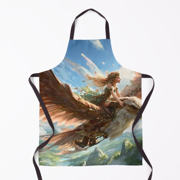Item preview, Enchanted Fairy Riding Majestic Eagle designed and sold by Storybook Botanica.