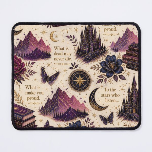 Item preview, Fantasy Bookish Celestial Seamless Pattern – Magical Book Lover Wallpaper designed and sold by PrintLush777.
