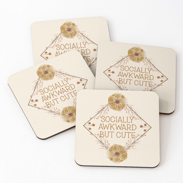Item preview, Socially Awkward But Cute - Funny Introvert Earthy Floral Frame designed and sold by the-Z3nith.