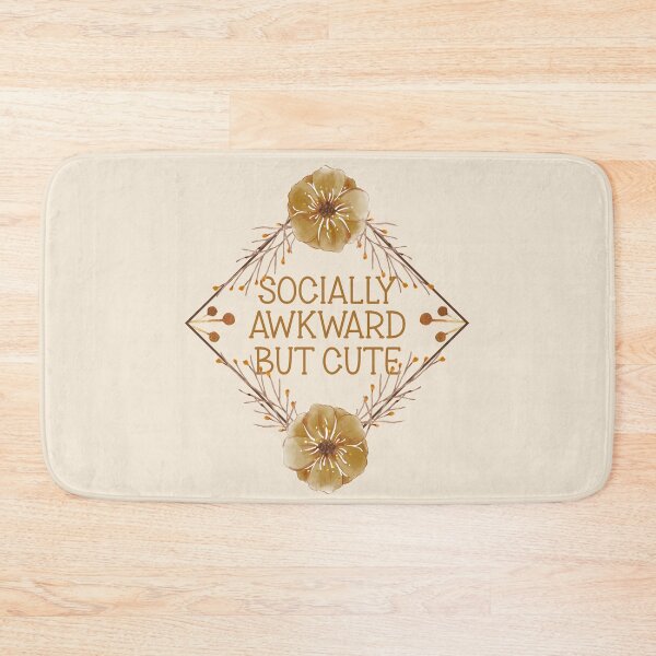 Item preview, Socially Awkward But Cute - Funny Introvert Earthy Floral Frame designed and sold by the-Z3nith.