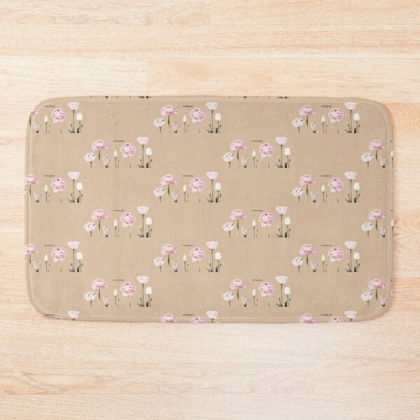 Item preview, Pink Ranunculus & Lisianthus Border - Delicate Cottagecore Floral designed and sold by ORIGINS LINES.
