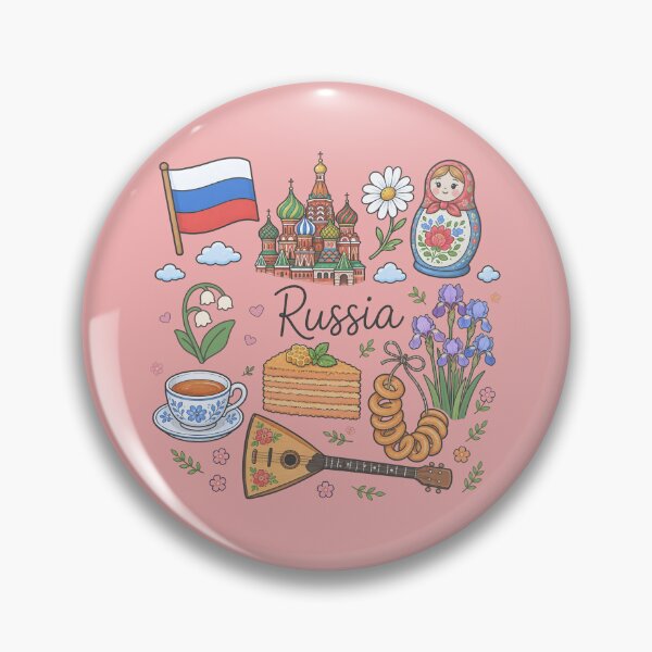 Item preview, Russia Cute Pastel Collage  designed and sold by HowToCanadian.