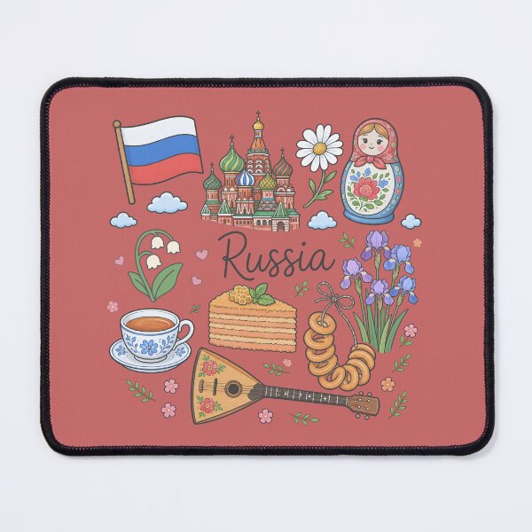 Item preview, Russia Cute Pastel Collage  designed and sold by HowToCanadian.