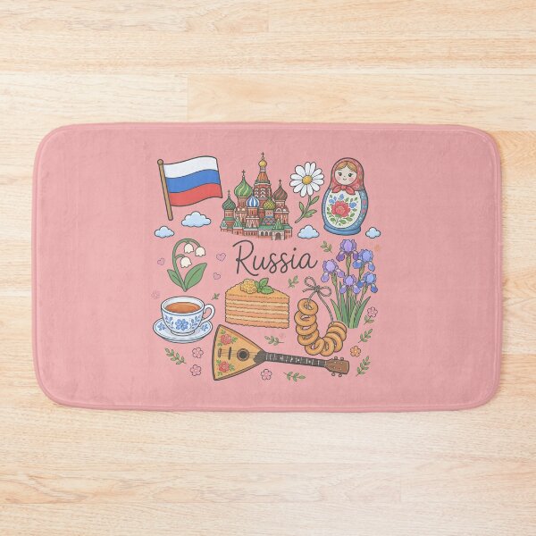 Item preview, Russia Cute Pastel Collage  designed and sold by HowToCanadian.