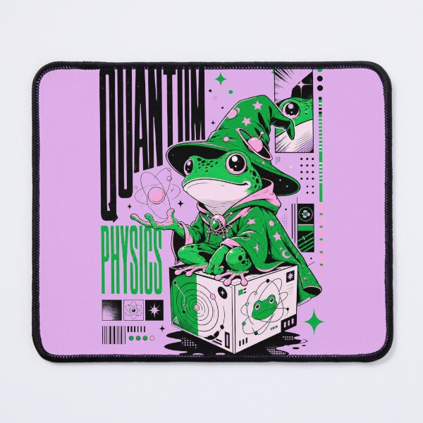Item preview, Quantum Physics Frog Wizard Graphic Poster T-Shirt | Cute Science Professor Toad STEM Teacher Gift Green Pink Anime Art designed and sold by illeN-Art-World.