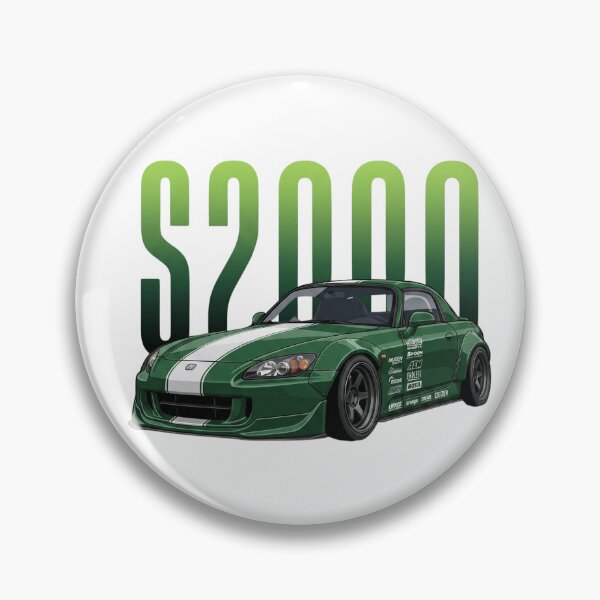 Item preview, Honda S2000 AP2 Green White Stripe JDM Sports Car Vector Art designed and sold by Motorline44.