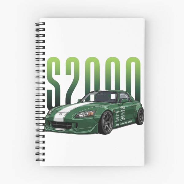 Item preview, Honda S2000 AP2 Green White Stripe JDM Sports Car Vector Art designed and sold by Motorline44.