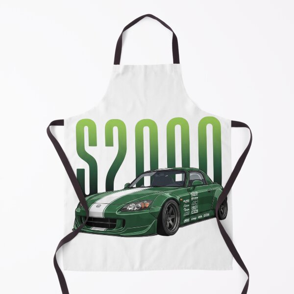 Item preview, Honda S2000 AP2 Green White Stripe JDM Sports Car Vector Art designed and sold by Motorline44.