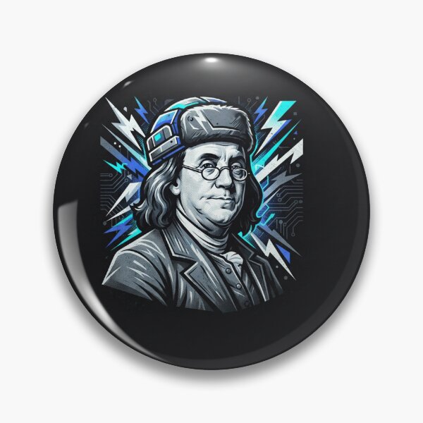 Item preview, Benjamin Franklin Lightning Energy Portrait designed and sold by Owcomm.