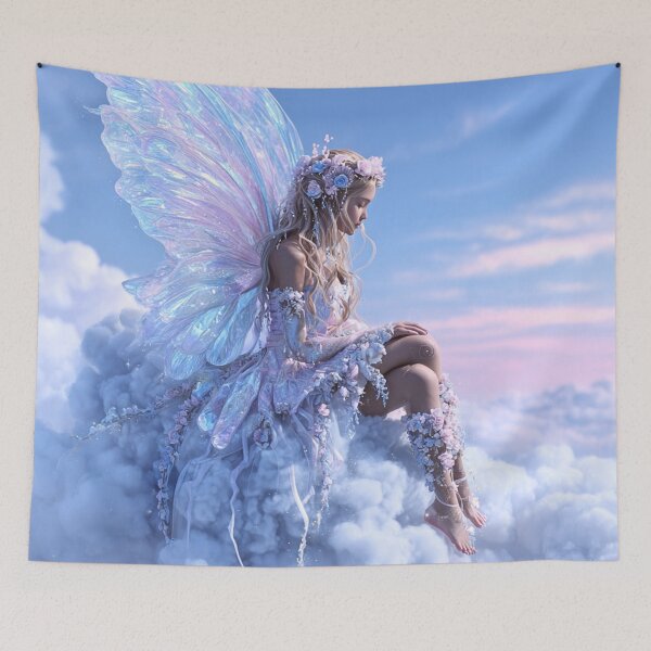 Item preview, Dreamy Cloud Fairy Above The Sky designed and sold by Storybook Botanica.
