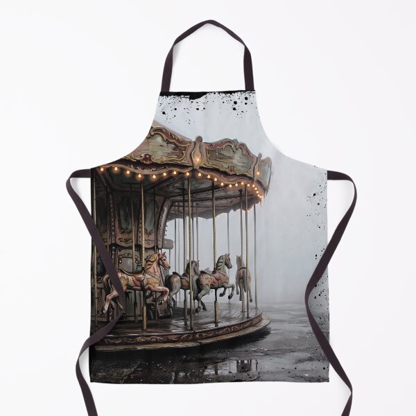 Item preview, Empty Carousel In Fog Liminal Space Painting designed and sold by The Mellonaire.