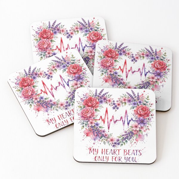 Item preview, My Heart Beats Only For You Floral Heartbeat designed and sold by Aliplus+.