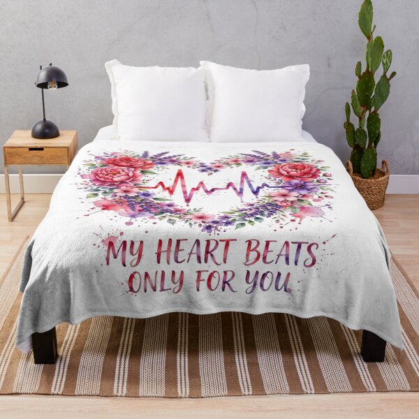 Item preview, My Heart Beats Only For You Floral Heartbeat designed and sold by Aliplus+.