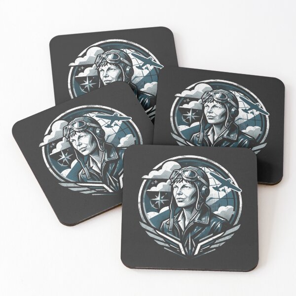 Item preview, Amelia Earhart Vintage Aviator Portrait Badge designed and sold by Owcomm.