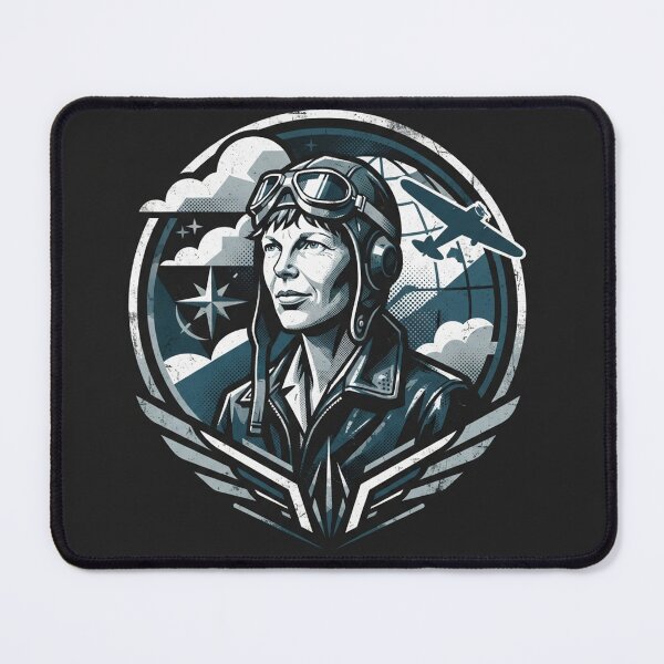 Item preview, Amelia Earhart Vintage Aviator Portrait Badge designed and sold by Owcomm.