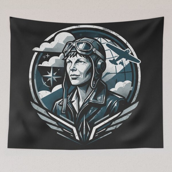 Item preview, Amelia Earhart Vintage Aviator Portrait Badge designed and sold by Owcomm.