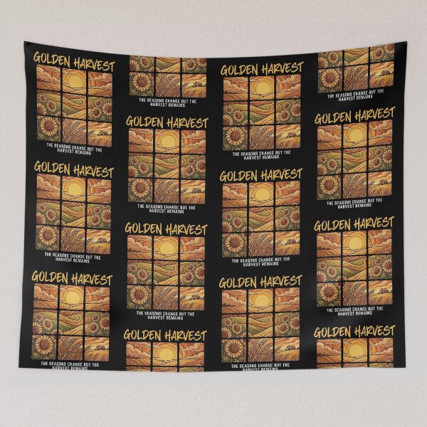 Item preview, Golden Harvest – Rustic Seasonal Landscape Illustration designed and sold by Dogandesighn.