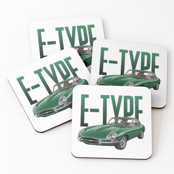 Item preview, Jaguar E-Type British Racing Green Classic Sports Car Vector Art designed and sold by Motorline44.
