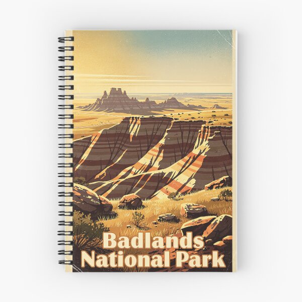 Item preview, Badlands National Park Vintage Travel Art designed and sold by Teelogic.