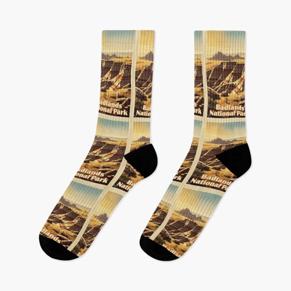 Item preview, Badlands National Park Vintage Travel Art designed and sold by Teelogic.