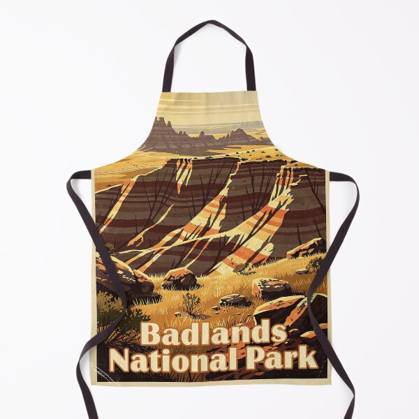 Artikelvorschau, Badlands Nationalpark Vintage-Reisekunst entworfen und verkauft von Teelogic.
