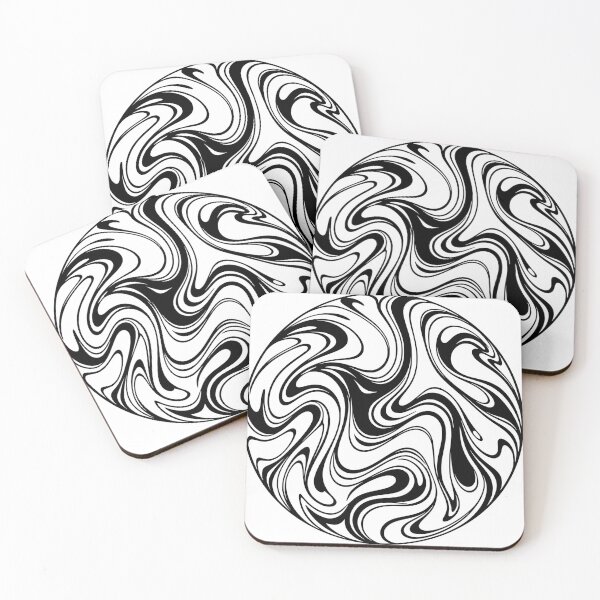 Item preview, Abstract black and white wave art designed and sold by Pommes im Bett.
