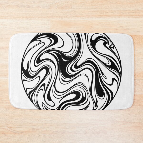 Item preview, Abstract black and white wave art designed and sold by Pommes im Bett.