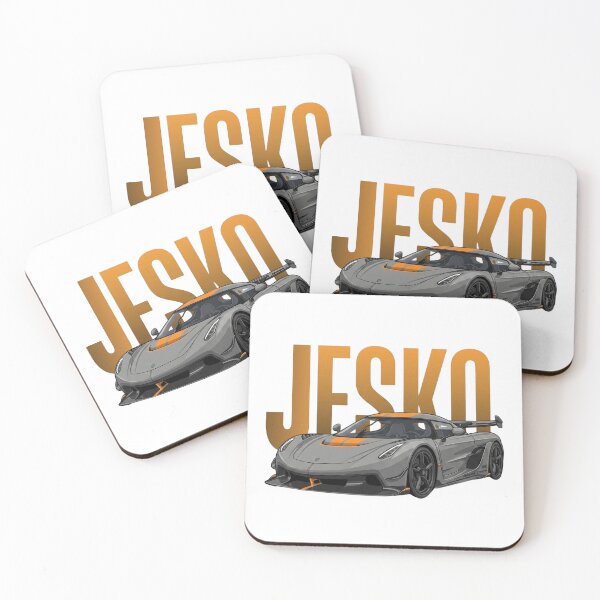 Item preview, Koenigsegg Jesko Grey Orange Swedish Hypercar Vector Art designed and sold by Motorline44.