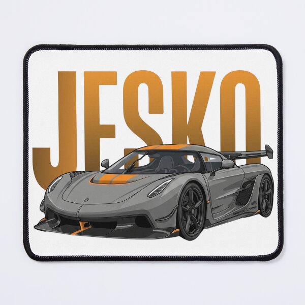 Item preview, Koenigsegg Jesko Grey Orange Swedish Hypercar Vector Art designed and sold by Motorline44.
