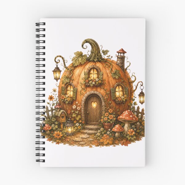 Item preview, Whimsical Pumpkin Cottage | Cozy Halloween Cottagecore Art designed and sold by CreatedbyKandJ.