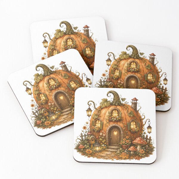 Item preview, Whimsical Pumpkin Cottage | Cozy Halloween Cottagecore Art designed and sold by CreatedbyKandJ.