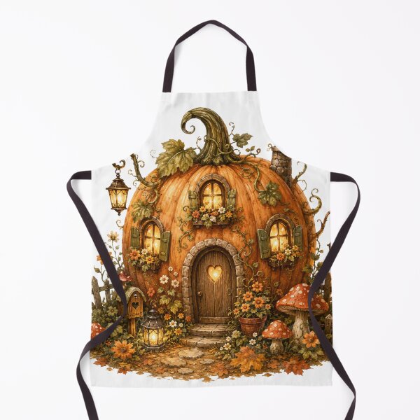Item preview, Whimsical Pumpkin Cottage | Cozy Halloween Cottagecore Art designed and sold by CreatedbyKandJ.