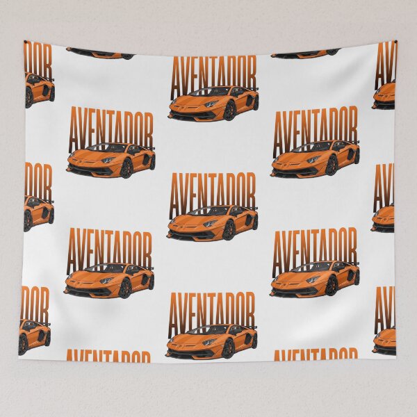 Item preview, Lamborghini Aventador SVJ Orange Italian Supercar Vector Art designed and sold by Motorline44.