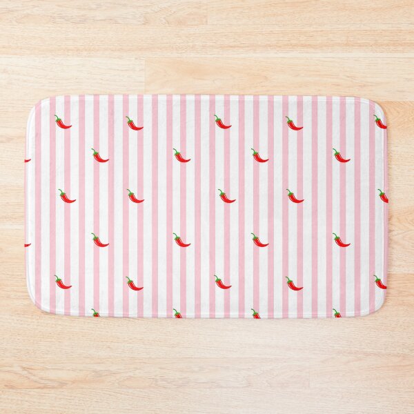 Item preview, Red Chili Pepper Pink Striped Pattern designed and sold by bolayousri.