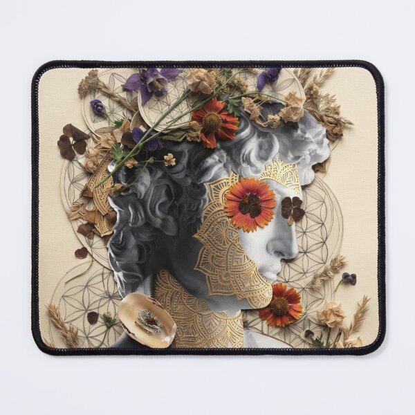 Item preview, Botanical Floral Statue Head designed and sold by Mystikos Art.