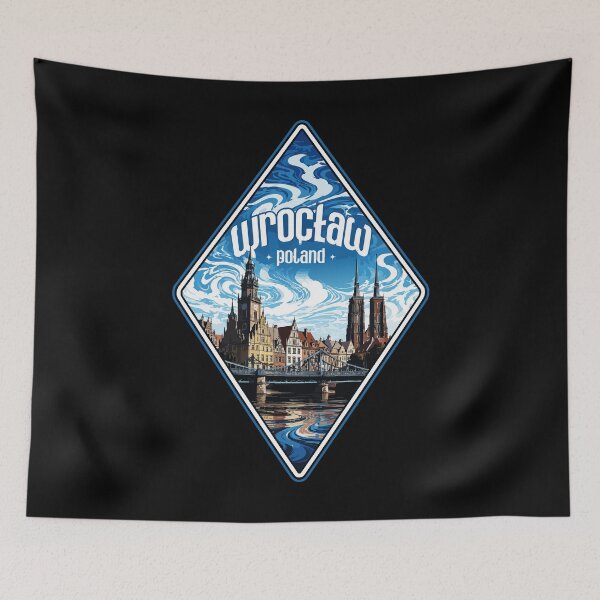 Item preview, Wroclaw City Poland Trippy Travel designed and sold by TomFrontierArt.