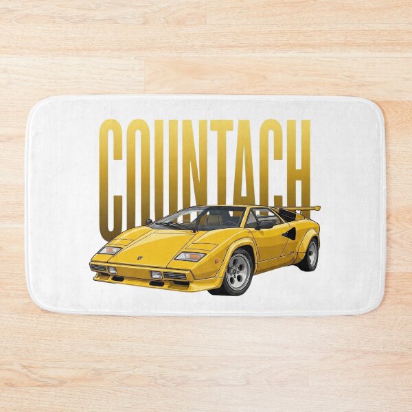 Item preview, Lamborghini Countach Yellow Classic Italian Supercar Vector Art designed and sold by Motorline44.