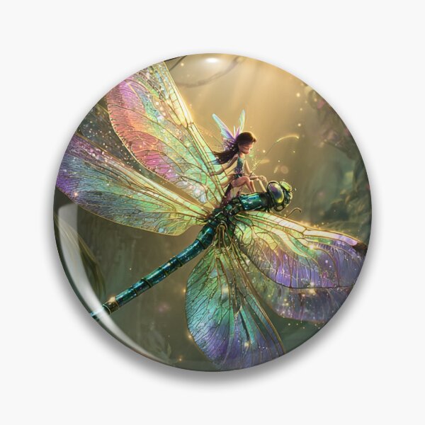 Item preview, Enchanted Fairy Riding Crystal Dragonfly designed and sold by Storybook Botanica.