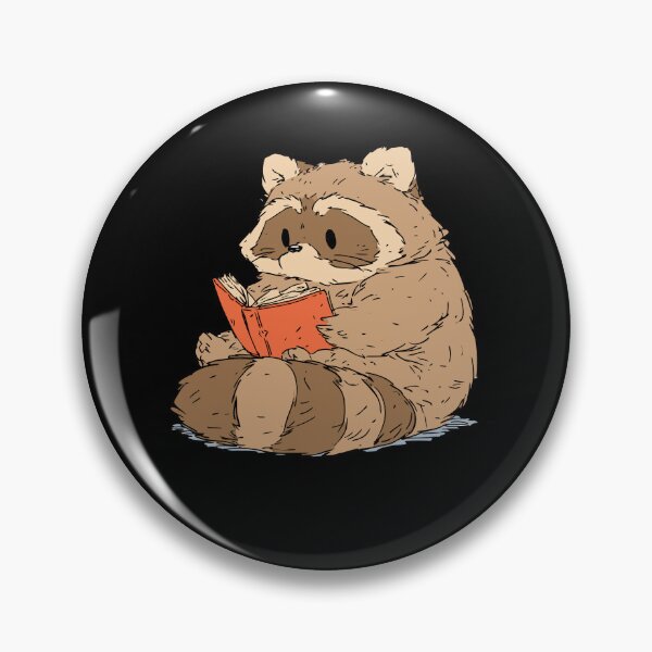 Item preview, Cute Raccoon Reading Book | Wholesome Cozy Bookworm Art designed and sold by kuwagatamushi.