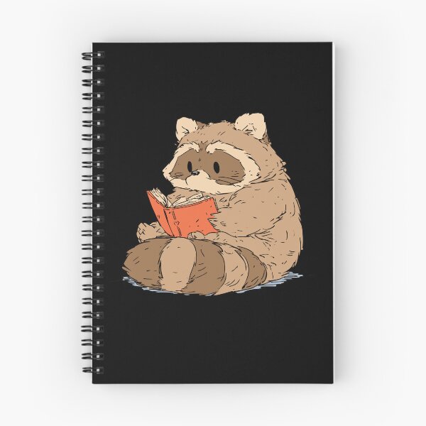 Item preview, Cute Raccoon Reading Book | Wholesome Cozy Bookworm Art designed and sold by kuwagatamushi.