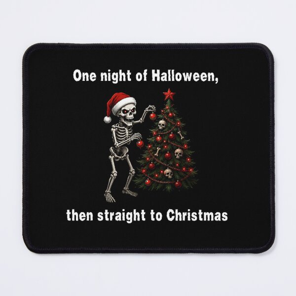 Item preview, Spooky Halloween Christmas Tree with Skeleton designed and sold by KashaDesign.