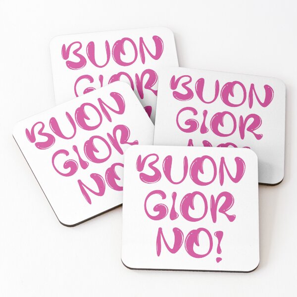 Item preview,  Pink Buongiorno Typography – Cute Italian Bubble Letter Font Quote designed and sold by WildArtIT.